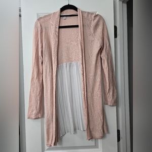 Pleated Back Cardigan